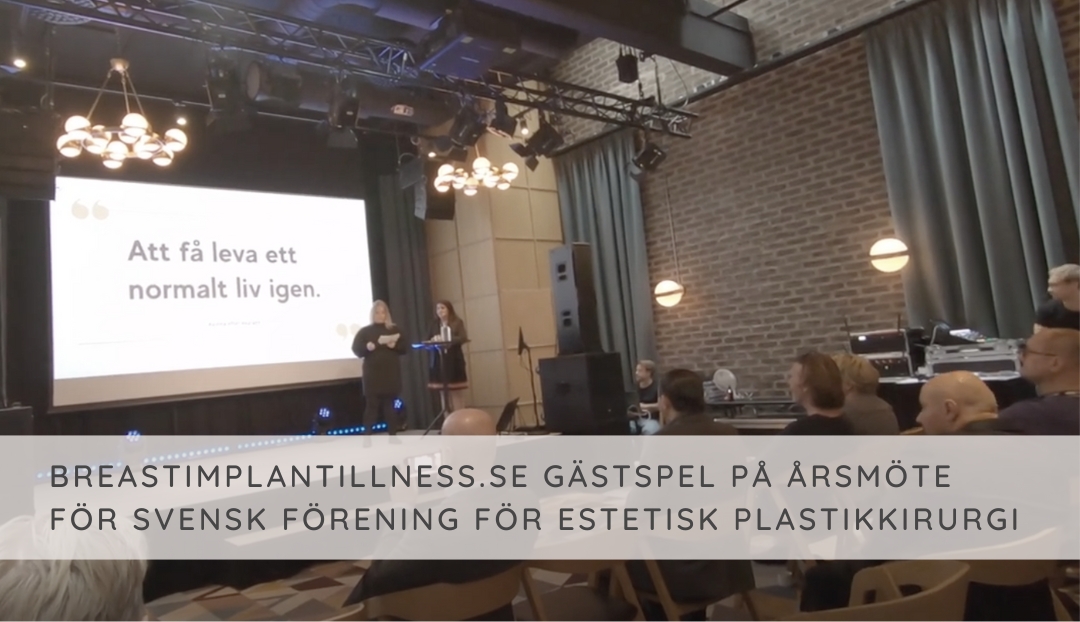 Breastimplantillness.se på svensk förening för estetisk plastikkirurgis årsmöte